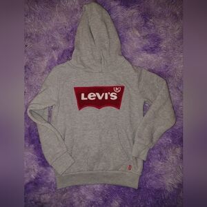 Levi's Kids Gray Hoodie with Red Logo